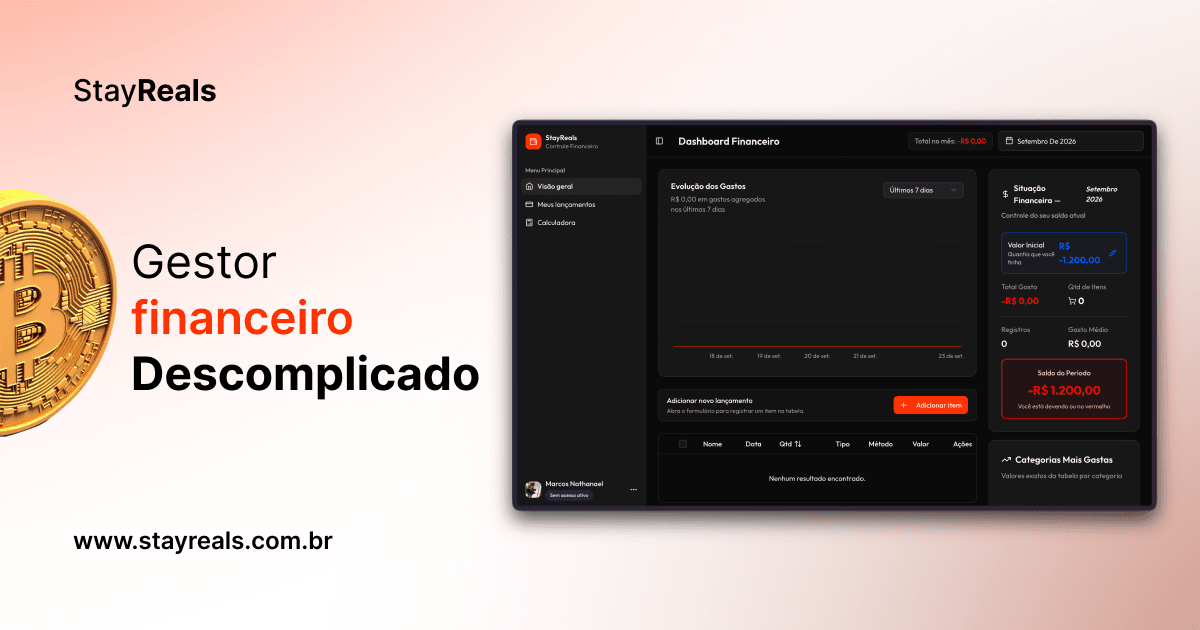 Projeto pessoal Stayreal