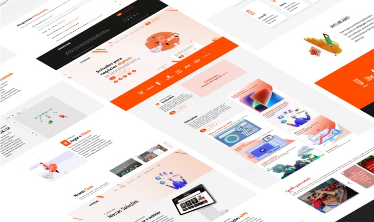 Detalhes do design de interface do website CodeZone