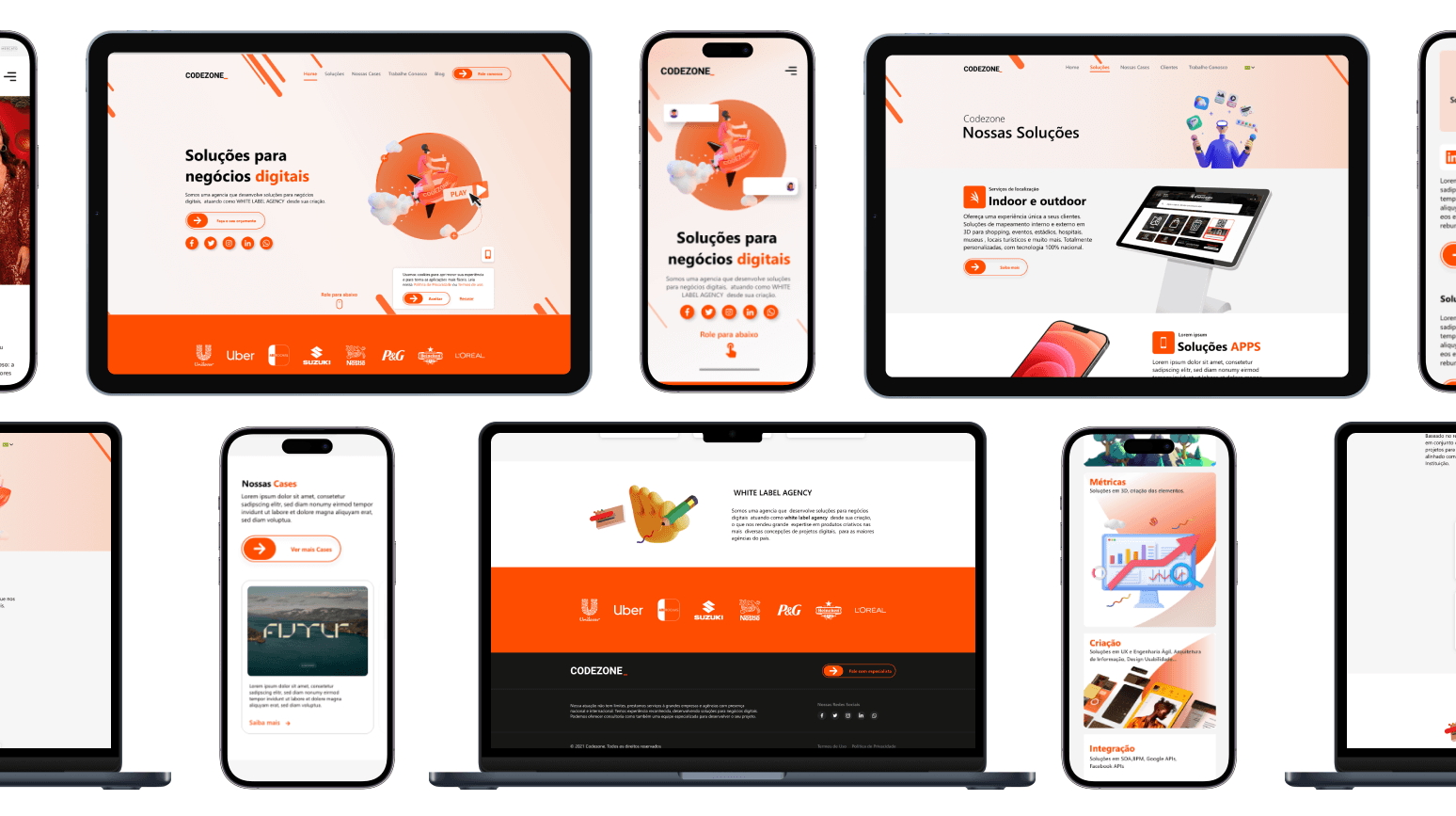 Proposta de layout do website CodeZone